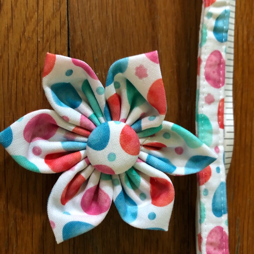 BOGO Colorful Pet Collar with Flower Attachment